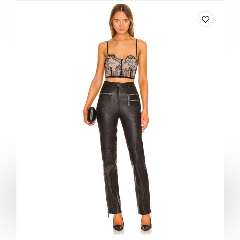 NBD size medium blush and black bustier top